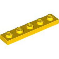 LEGO part 78329 Plate 1 x 5 in Bright Yellow/ Yellow