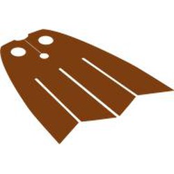 LEGO part 109634 Cape, Long, 4 Points in Reddish Orange