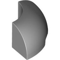 LEGO part 5924 Brick Round Corner 2 x 2 x 1 in Medium Stone Grey/ Light Bluish Gray