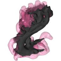 LEGO part 65227pat0004 Lower Body, Ghost with Black Pattern in Transparent Medium Reddish Violet/ Trans-Dark Pink