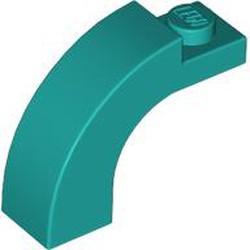 LEGO part 6005 Brick Arch 1 x 3 x 2 Curved Top in Bright Bluish Green/ Dark Turquoise