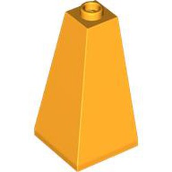 LEGO part 3685 Slope 75° 2 x 2 x 3 Double Convex in Flame Yellowish Orange/ Bright Light Orange