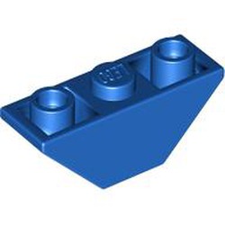 LEGO part 2341 Slope Inverted 45° 3 x 1 Double with 2 Completely Open Studs in Bright Blue/ Blue