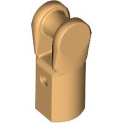 LEGO part 23443 Bar Holder with Hole and Bar Handle in Warm Tan