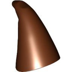 LEGO part 17349 Hat Cone Drooping [Plain] in Reddish Brown