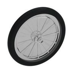 Bicycle Wheel with Black Tire