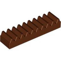 LEGO part 4296 TOOTHED BAR M=1, Z=10 in Reddish Brown