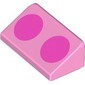 Slope 30° 1 x 2 x 2/3 with 2 Dark Pink Circles print
