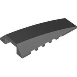 LEGO part 5382 Wedge Curved 4 x 8 No Top Studs in Dark Stone Grey / Dark Bluish Gray