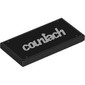 Tile 2 x 4 with White 'countach' print