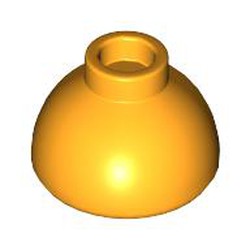 LEGO part 20952 Brick Round 1.5 x 1.5 Dome Top [Plain] in Flame Yellowish Orange/ Bright Light Orange