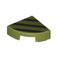 Tile Round 1 x 1 Quarter with Black Stripes print
