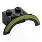 Wheel Arch, Mudguard 4 x 2 1/2 x 1 with Olive Green Stripe print