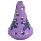 Duplo Building Roof Spire 3 x 3 x 3 with Azure Starfish, Bubbles print
