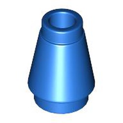 LEGO part 59900 Cone 1 x 1 [Top Groove] in Earth Blue/ Dark Blue