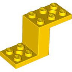 LEGO part 76766 Bracket 5 x 2 x 2 1/3 with Inside Stud Holder in Bright Yellow/ Yellow
