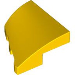 LEGO part 5093 Slope Curved 2 x 2 with Stud Notch Right in Bright Yellow/ Yellow