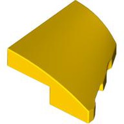 LEGO part 5095 Slope Curved 2 x 2 with Stud Notch Left in Bright Yellow/ Yellow