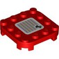 Plate Round Corners 4 x 4 x 2/3 Circle with Reduced Knobs with Throne and Barcode Print (Sticker)