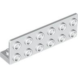 LEGO part 5090 Bracket 1 x 6 - 2 x 6 Inverted in White