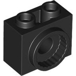 LEGO part 80431 Brick Special 1 x 2 x 1 1/3 with Rotation Joint Socket in Black