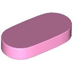 LEGO part 1126 Tile Round 1 x 2 in Light Purple/ Bright Pink