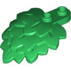 LEGO part 5058 Plant, Leaves Stacked 4 x 5 x 1 2/3 in Dark Green/ Green