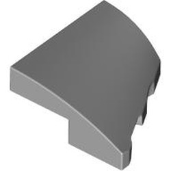 LEGO part 5095 Slope Curved 2 x 2 with Stud Notch Left in Medium Stone Grey/ Light Bluish Gray