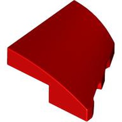 LEGO part 5095 Slope Curved 2 x 2 with Stud Notch Left in Bright Red/ Red