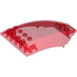 LEGO part SHELL 6X10X2 W/BOW/ANGLE, PC in Transparent Red (6507925|35269)