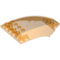 LEGO part SHELL 6X10X2 W/BOW/ANGLE, PC in Transparent Bright Orange (6507926|35269)