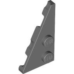 LEGO part 65429 Wedge Plate 2 x 4 27° Left in Dark Stone Grey / Dark Bluish Gray