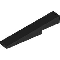 LEGO part 4569 Brick Sloped 1 x 6 x 1 with 1 x 2 x 1 / 3 Cutout in Black