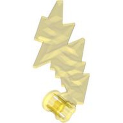 LEGO part WING 5X7, W/ CROSS HOLE, NO. 1 in Transparent Yellow (6508034|2149)