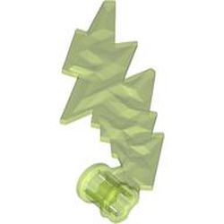 LEGO part 2149 Wave / Lightning with Axle Hole in Transparent Bright Green/ Trans-Bright Green