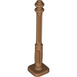 LEGO part 11062 Lamp Post 2 x 2 x 7 with 4 Base Flutes in Medium Nougat