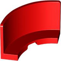LEGO part 3535 Panel 3 x 3 x 2 Quarter Round in Bright Red/ Red