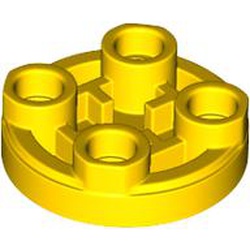 LEGO part 3567 Tile Special Round 2 x 2 Inverted in Bright Yellow/ Yellow