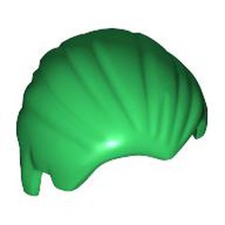 LEGO part 92081 MINI WIG NO. 11 in Dark Green/ Green