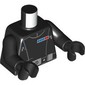 Torso, Imperial Commander Uniform, Silver Belt Buckle, Red/Blue Badge print, Black Arms and Hands