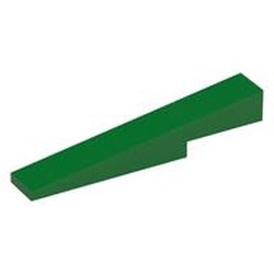 LEGO part 4569 Slope 1 x 6 x 1 with 1 x 2 x 1/3 Cutout in Dark Green/ Green