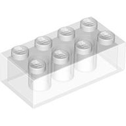 LEGO part 3001 Brick 2 x 4 in Transparent/ Trans-Clear