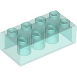 LEGO part 3001 Brick 2 x 4 in Transparent Light Blue/ Trans-Light Blue