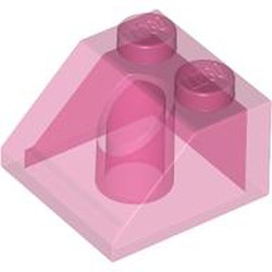 LEGO part 3039 Slope 45° 2 x 2 in Transparent Medium Reddish Violet/ Trans-Dark Pink