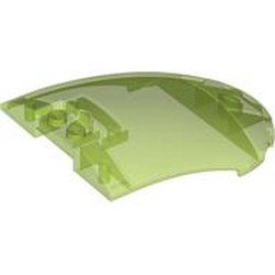 LEGO part 5274 Windscreen 6 x 8 Curved in Transparent Bright Green/ Trans-Bright Green