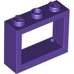 LEGO part 6798 Window 1 x 3 x 2 in Medium Lilac/ Dark Purple