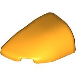 LEGO part 6822 Slope Curved 3 x 2 Beveled with Stud Notch Left in Flame Yellowish Orange/ Bright Light Orange