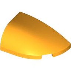 LEGO part 6823 Slope Curved 3 x 2 Beveled with Stud Notch Right in Flame Yellowish Orange/ Bright Light Orange