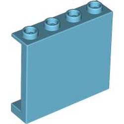 LEGO part 60581 Panel 1 x 4 x 3 [Side Supports / Hollow Studs] in Medium Azure