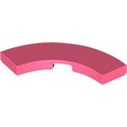 LEGO part 79393 Tile 3 x 3 Curved, Macaroni in Vibrant Coral/ Coral